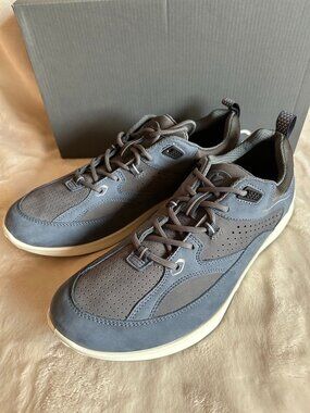 NIB RARE Ecco Exceed Mens Sneakers In Ombre Leather Comfort Walking Shoes SZ 10